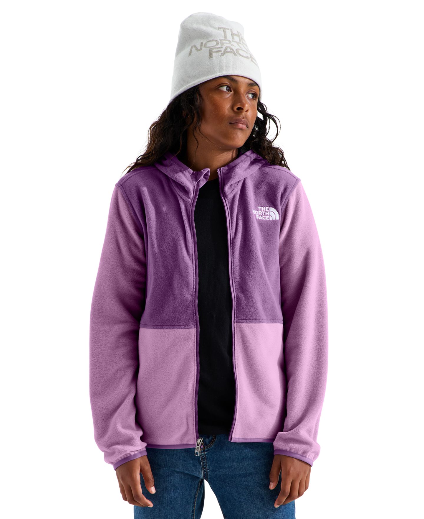 Детская куртка The North Face Glacier Full-Zip Hoodie Jacket, цвет: Лавандовый / Фиолетовый — фото 4
