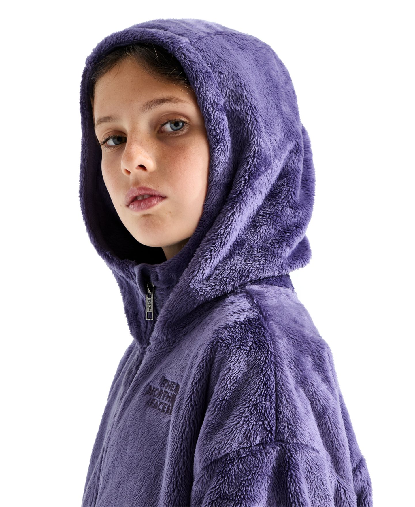 Худи The North Face Osito Full-Zip Fleece для девочек, цвет: Сливовый — фото 4