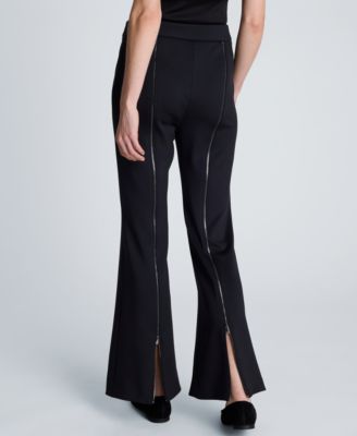 Women's High-Rise Zip-Back Flare Pants