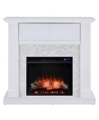 Nobleman Media Fireplace with Tile Surround