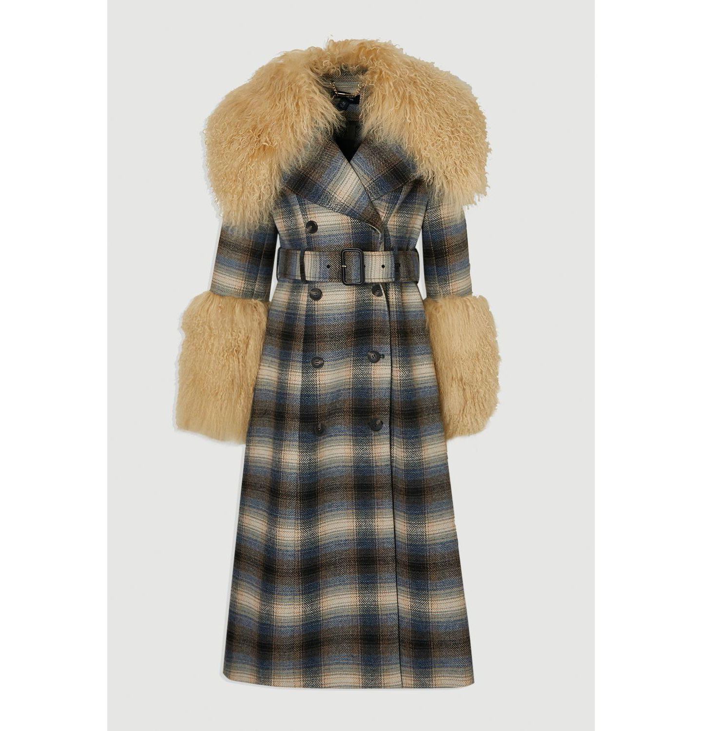 Женское пальто Karen Millen Double Breasted Belted Midi, цвет: Разноцветный — фото 5