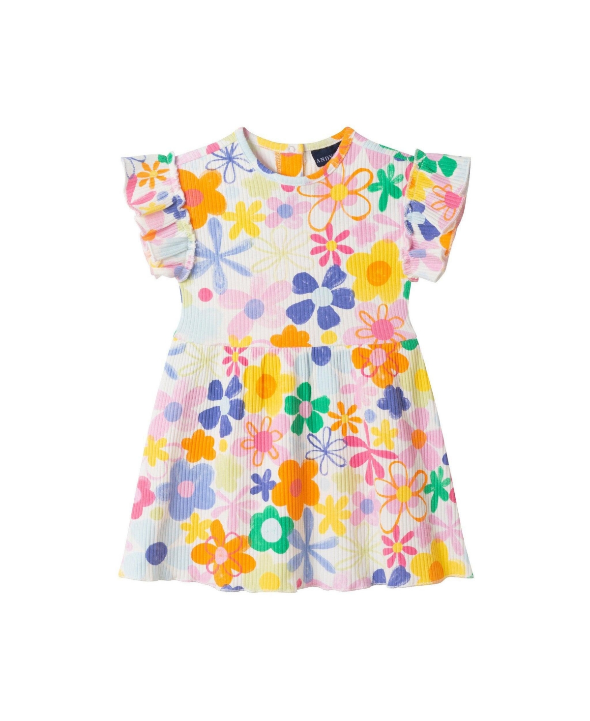 Andy & Evan Infant Girls (Size 3-6M to 18-24M ) Floral Printed Rib Dress