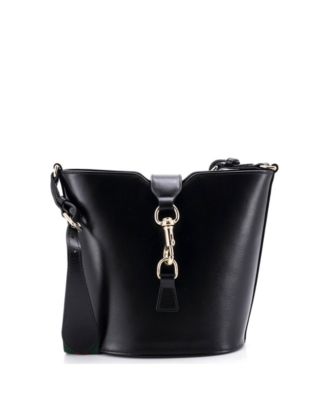 Jackie Web Bucket Bag Leather