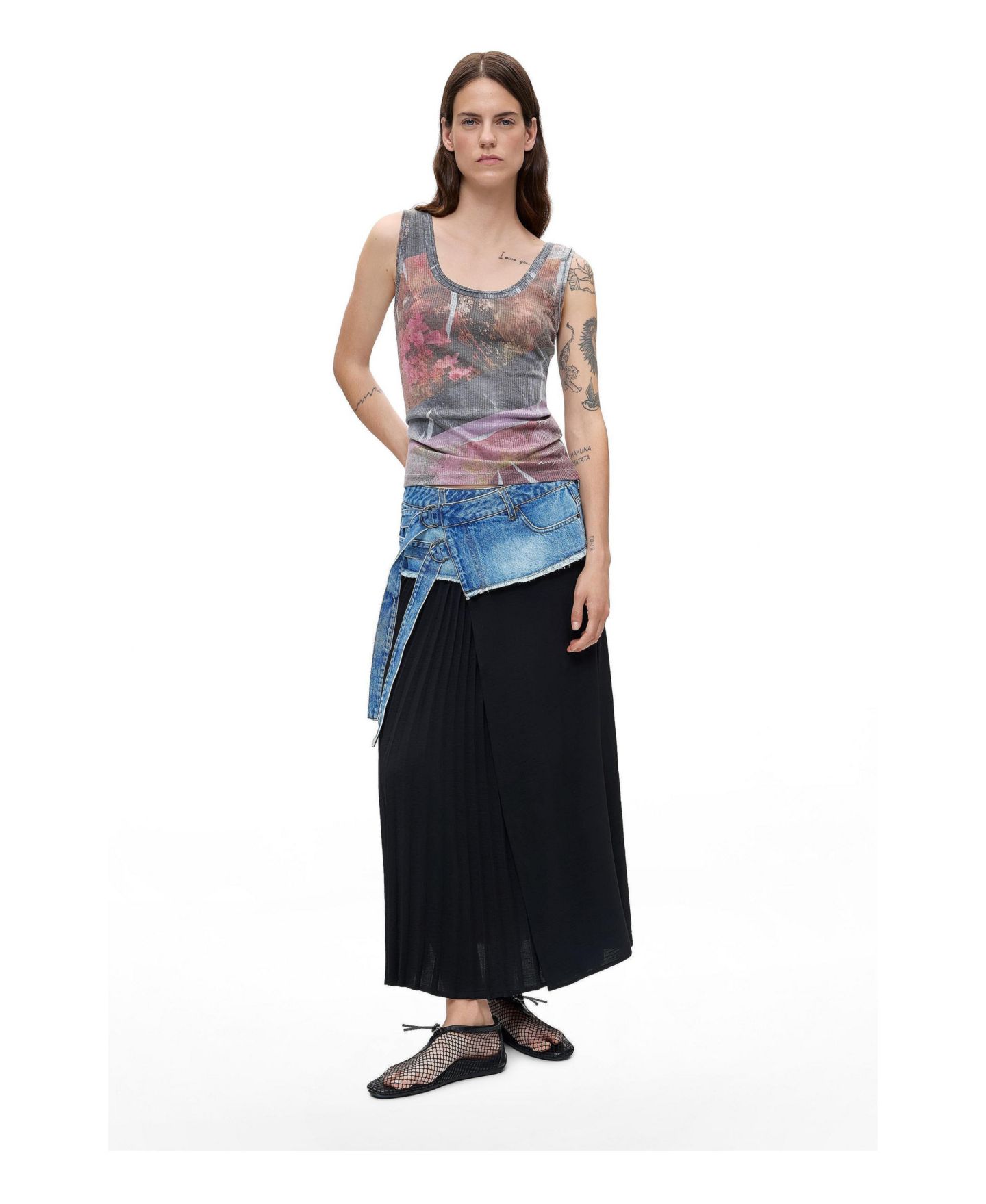 Женская футболка Desigual Strappy Knit, цвет: Светлый серый — фото 2