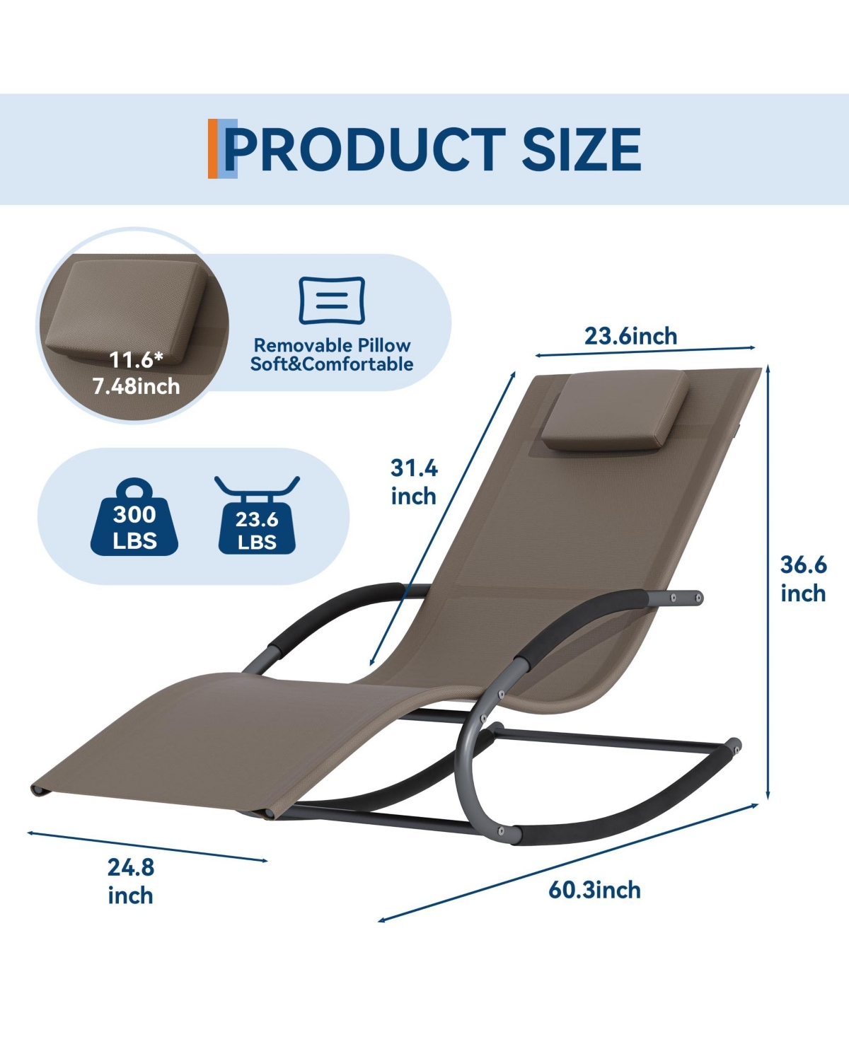 homfan Set of 2 Outdoor Lounge Chairs