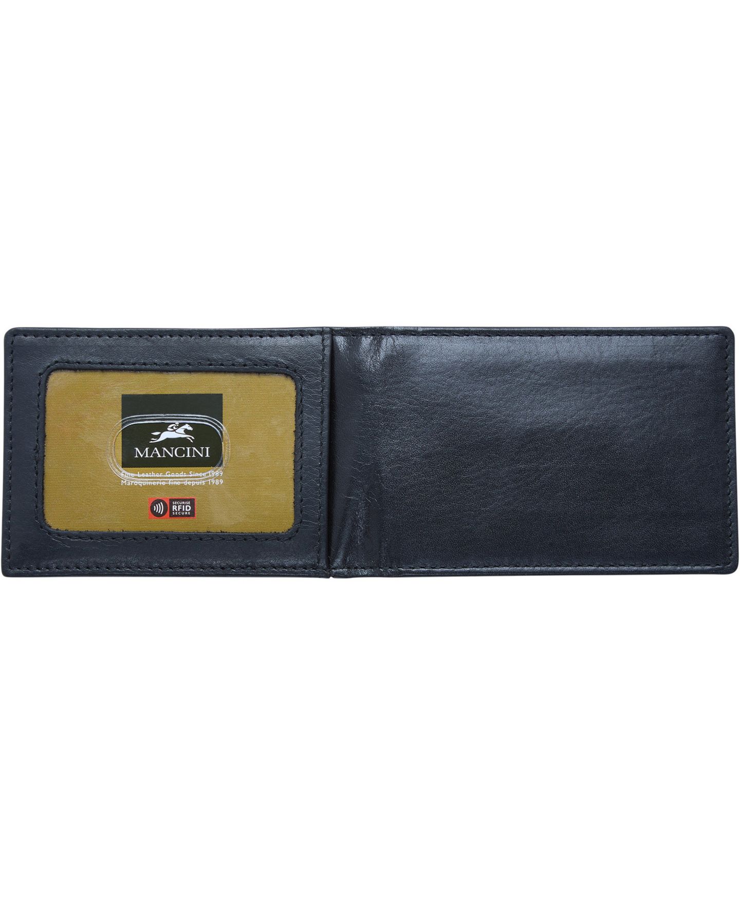 Мужской кошелёк Mancini Boulder Collection RFID Secure Wallet with Removable Passcase and Coin Pocket, цвет: Чёрный — фото 3