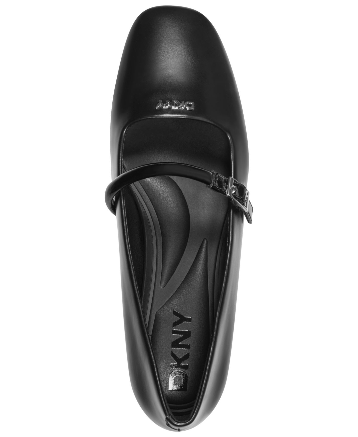Женские балетки DKNY Danita Mary Jane Ballet Flats, цвет: Чёрный — фото 2