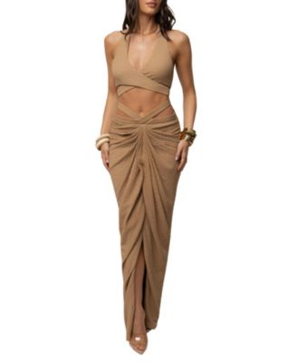 Cabana Halter Top and Cabana Slit Maxi Skirt