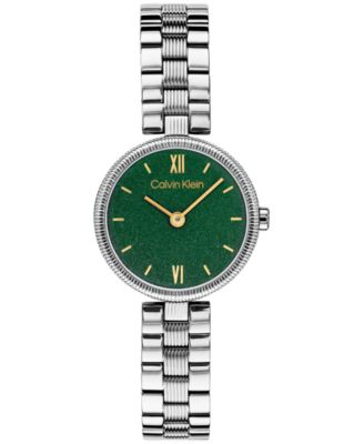 Women's Gleam Silver-Tone Stainless Steel Bracelet Watch 24mm