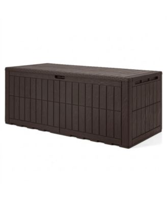 180 Gal All-Weather Lockable Outdoor Storage Deck Box with Lid and Handles