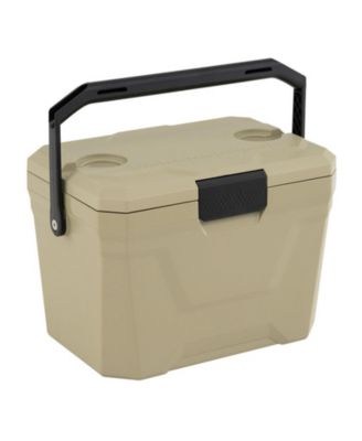 Insulated Portable Hard Shell Ice Chest Cooler with 2 Cup Holders 21-Quart