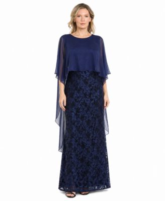 Women's Long Glitter Lace Boat Dress