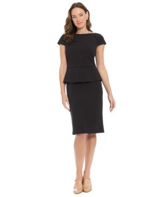 Petite Boat Neck Sheath Dress