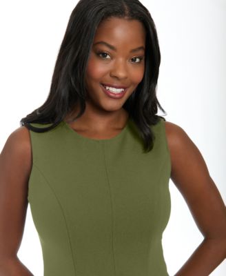 petite green dresses for women PixieGirl Petite Women's Dark Green Crinkle Tiered Midi Dress