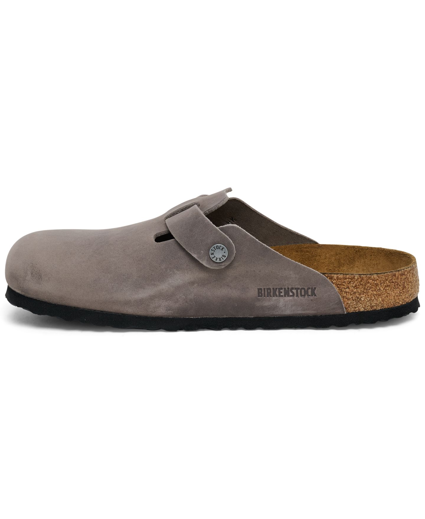 Мужские сабо Birkenstock Oiled Leather Boston, цвет: Железный — фото 2