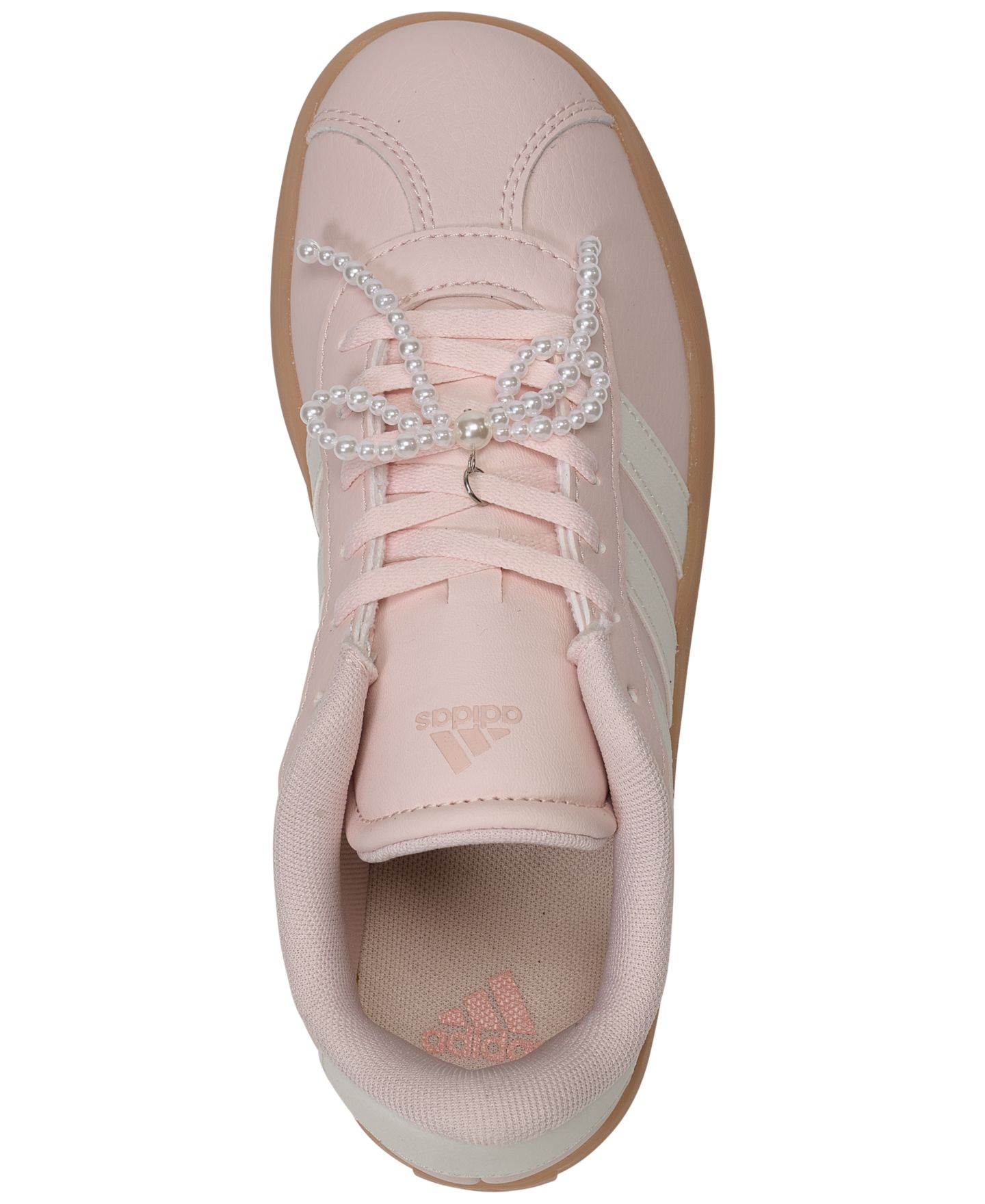 Кроссовки adidas VL Court 3.0 Lifestyle Sneakers from Finish Line для девочек, цвет: Розовый — фото 5