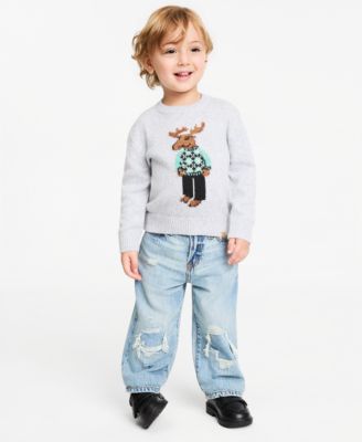 Toddler Boys' 2T-5T Moose Graphic Sweater