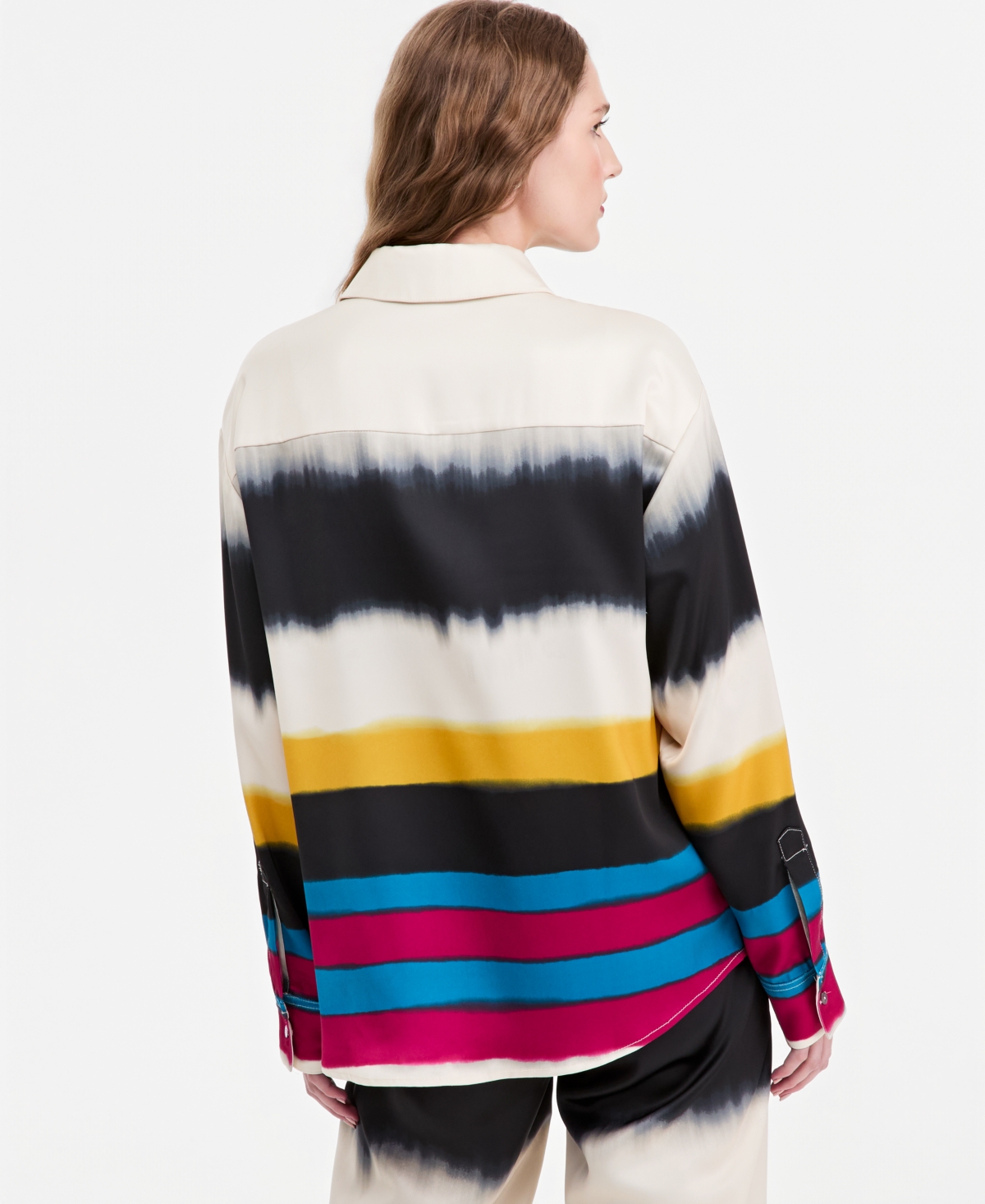Jonathan Cohen X Macy's Women's Satin Stripe Blouse, Exclusive
