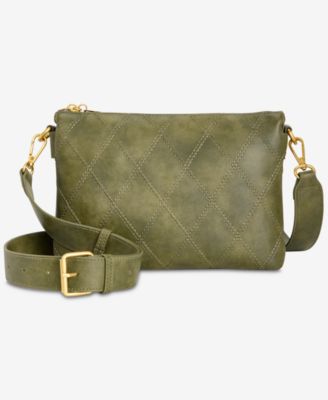 Diamond Quilted Double Compartment Crossbody Bag