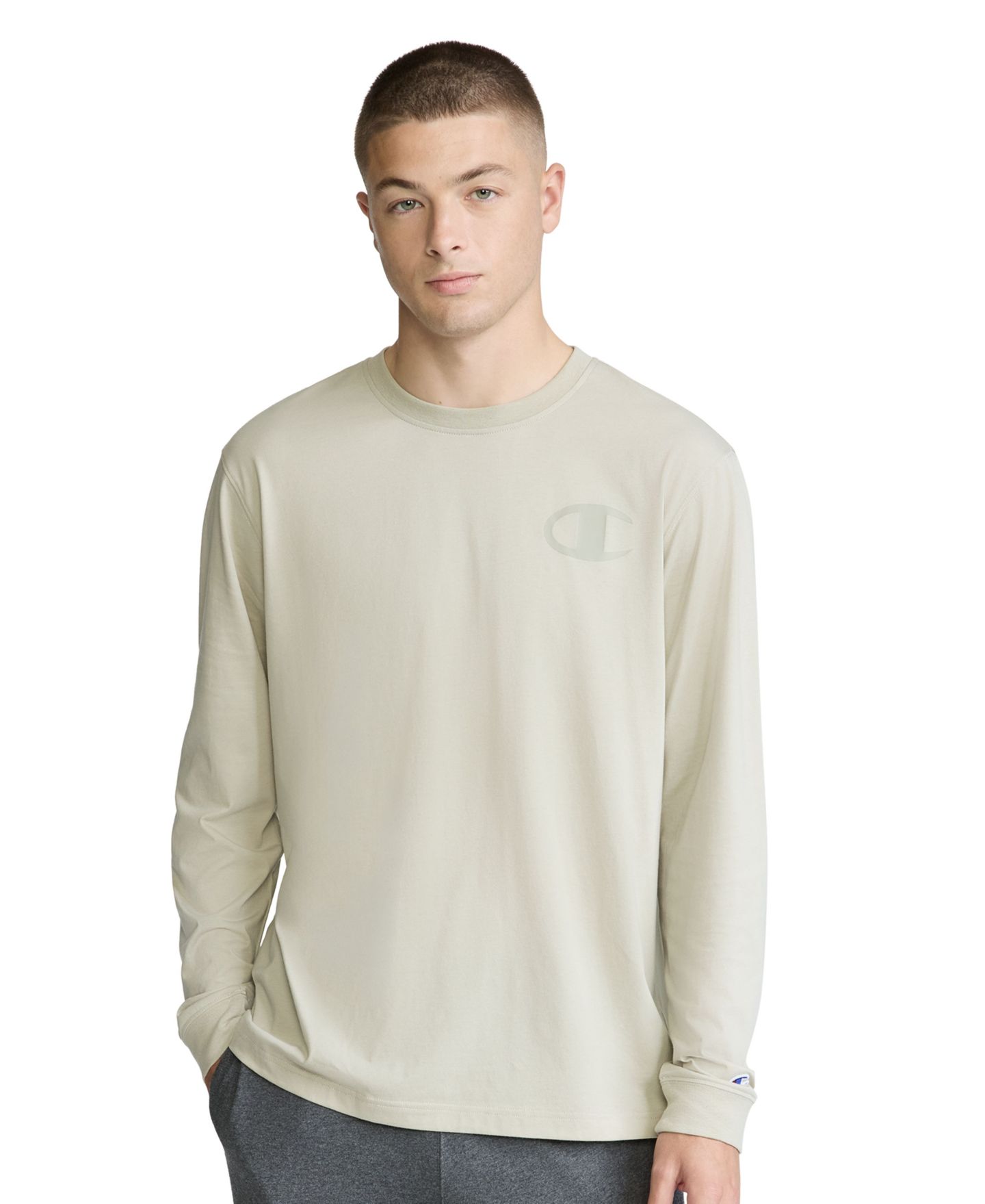Мужская футболка Champion Large C Graphic Logo, цвет: Серо-бежевый — фото 1
