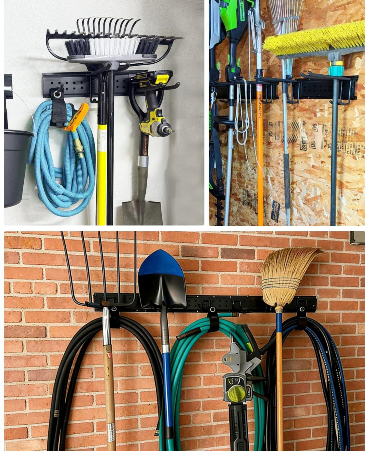 Xdovet Tool Organizer Wall Mount Metal Rack Garden Hanger Holder Hooks