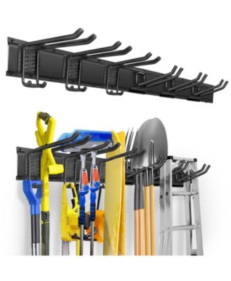 Wall mounted tool organizer rack