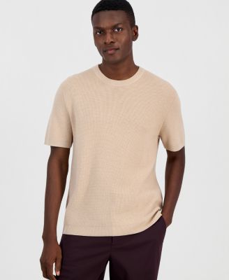 Men's Short-Sleeve Textured Mercerized T-Shirt