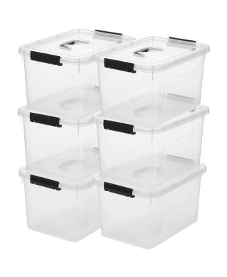 Stackable Plastic Storage Bins with Lids