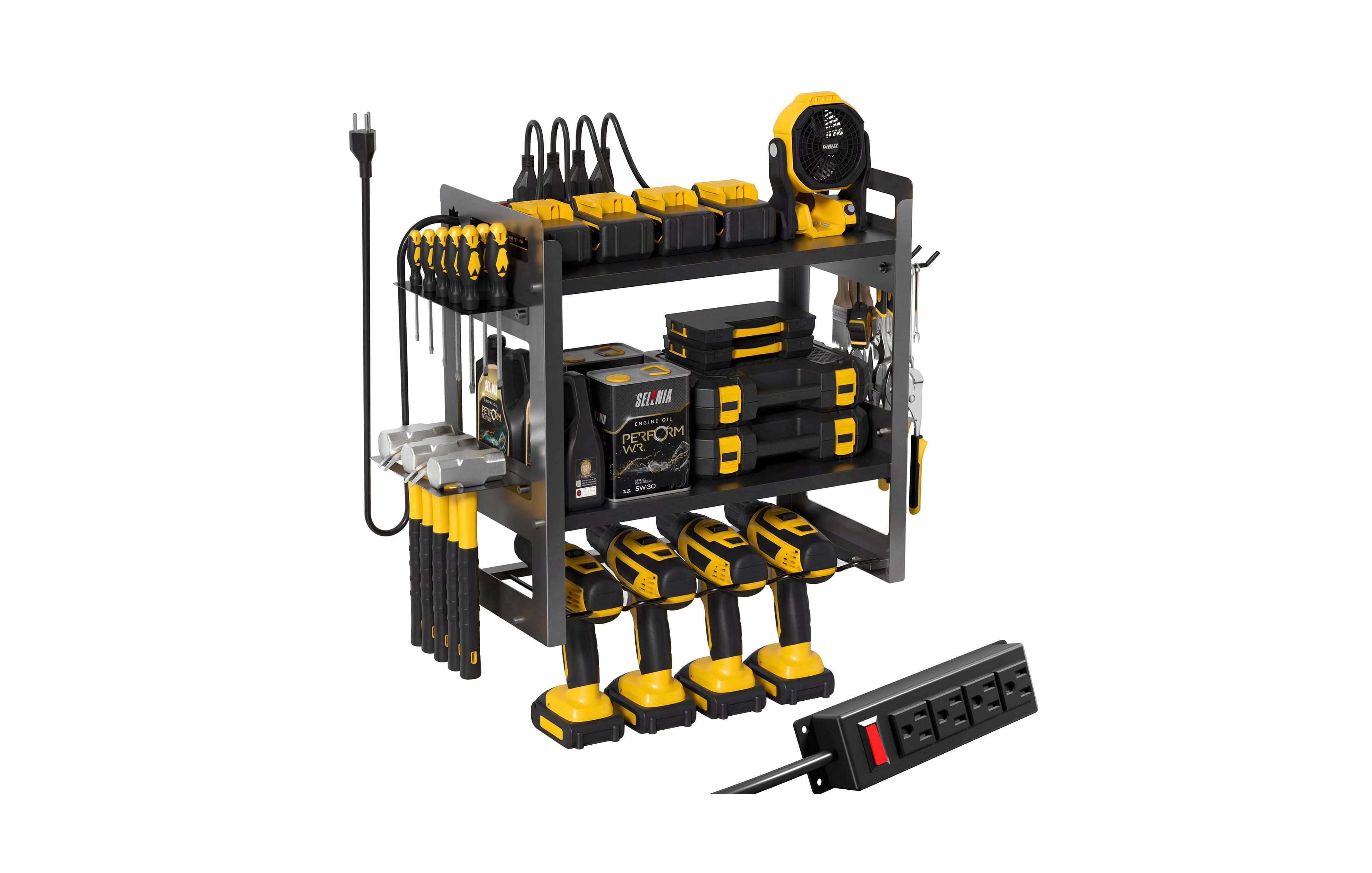 Xdovet Power Tool Organizer Wall Mount Charging Station Metal Rack Drill Holder