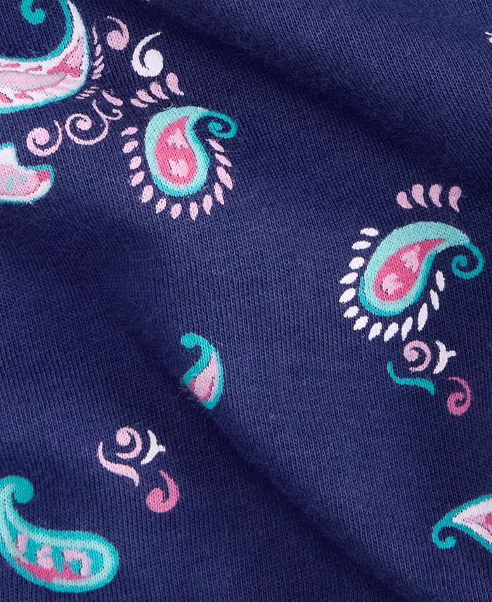 Women's Cotton Printed Henley Sleepshirt - thumbnail 4