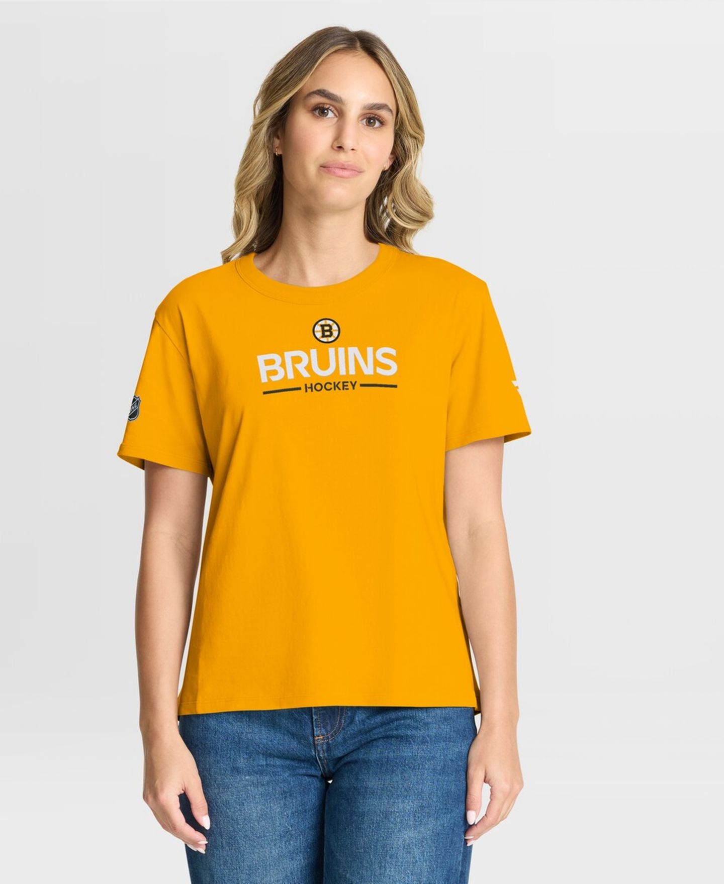 Женская футболка Fanatics Gold Boston Bruins Authentic Pro Primary — фото 15