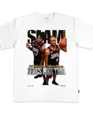 Men's and Women's VJ Edgecombe & Tyrese Maxey White Philadelphia 76ers Cover T-Shirt