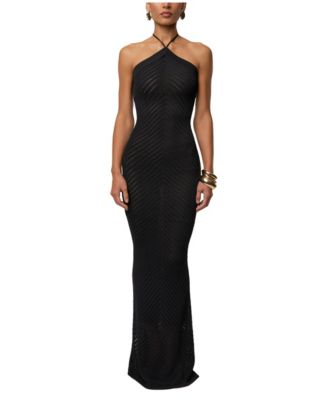 Women's Late Hour Halter Maxi Dress