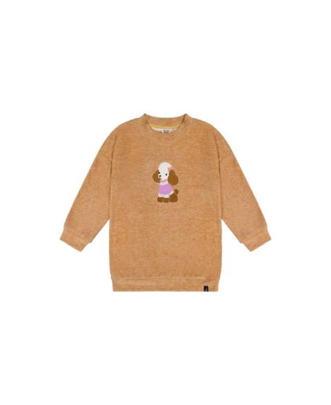 Топ Deux par Deux Tunic для девочек, цвет: Коричневый