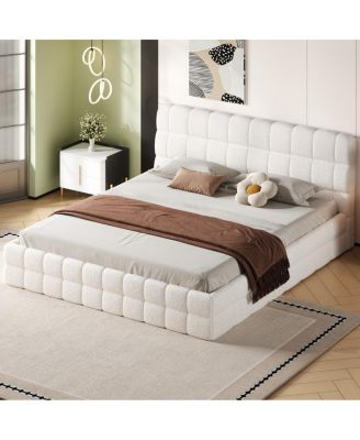  King Size Upholstered Platform Bed