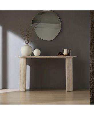   55.12'' Faux Marble Console Table for Living Room and Hallway