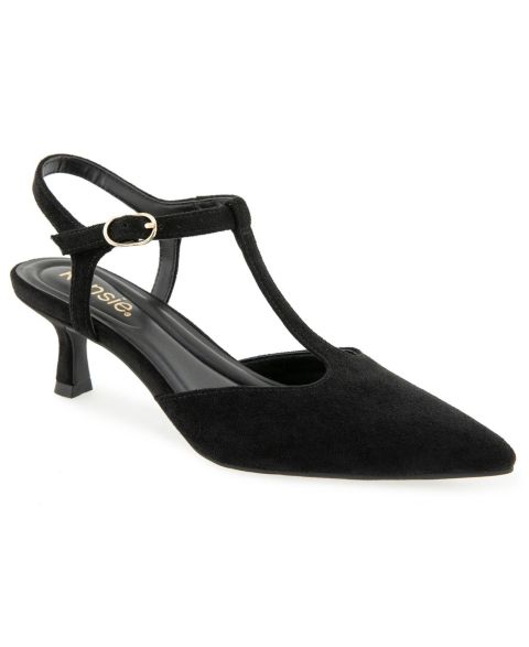 Женские туфли Kensie Odessa Kitten Heel T-Strap Pump, цвет: Чёрный