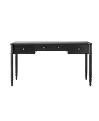 Antoinette 60''W Transitional Fluted Simple Assembly Desk with Charging Station