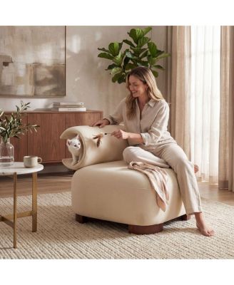  Modern Polyester Accent Chair - Pet-Friendly and Durable
