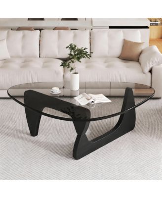  Modern Mid-Century Glass Coffee Table 35.8'' x 25.6"