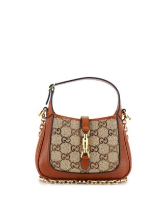 Mini Jackie 1961 Chain Hobo Crystal Embellished GG Canvas