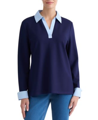 Women's V-Neck Twofer Top
