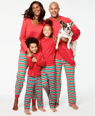 Family Pajamas Holiday Stripe Knit Pajama Sets, Created for Macy's ...