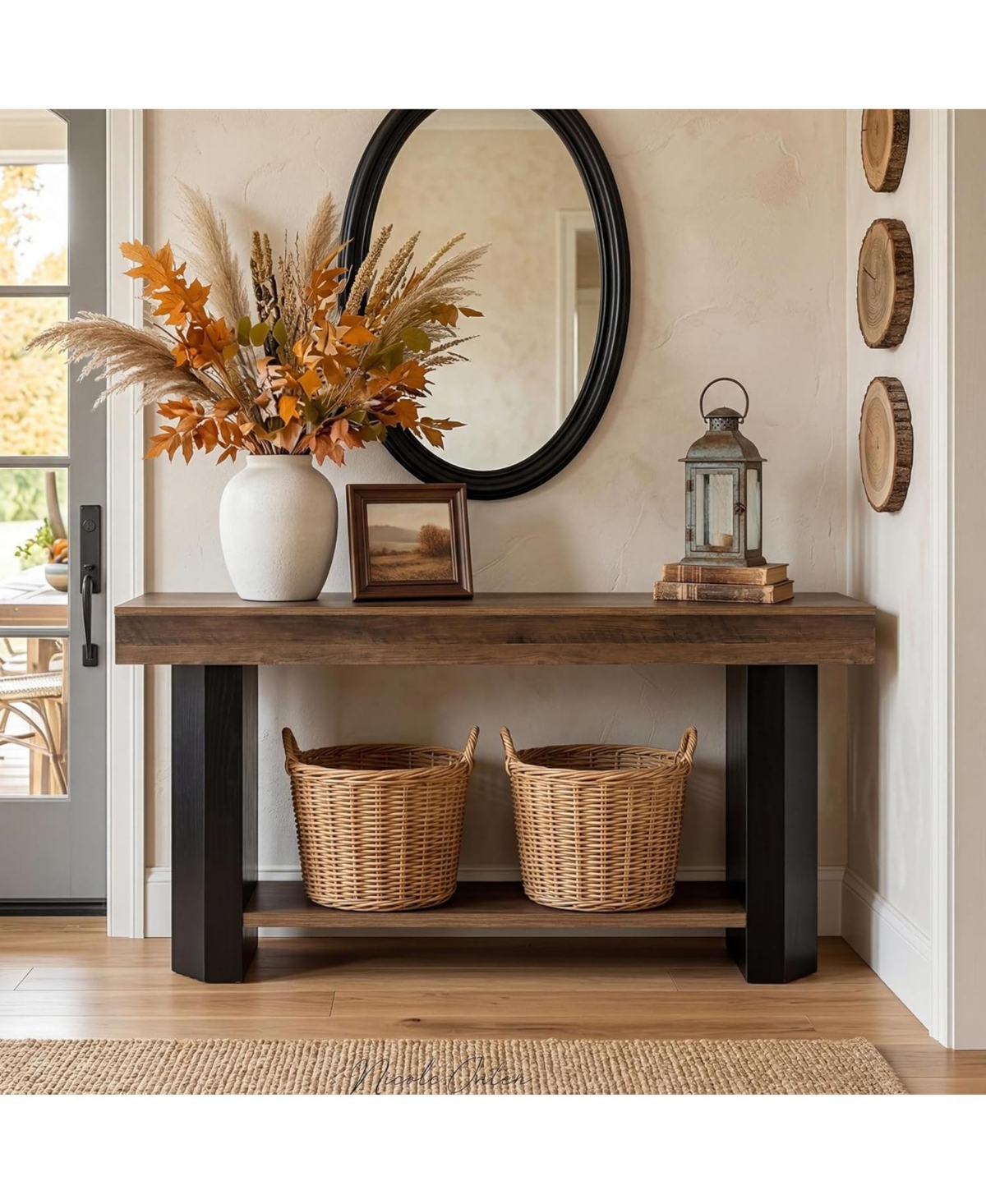 Tribesigns 2 Tier Console Table, 63'' Sofa Table Behind Couch, Long Console Sofa Tables