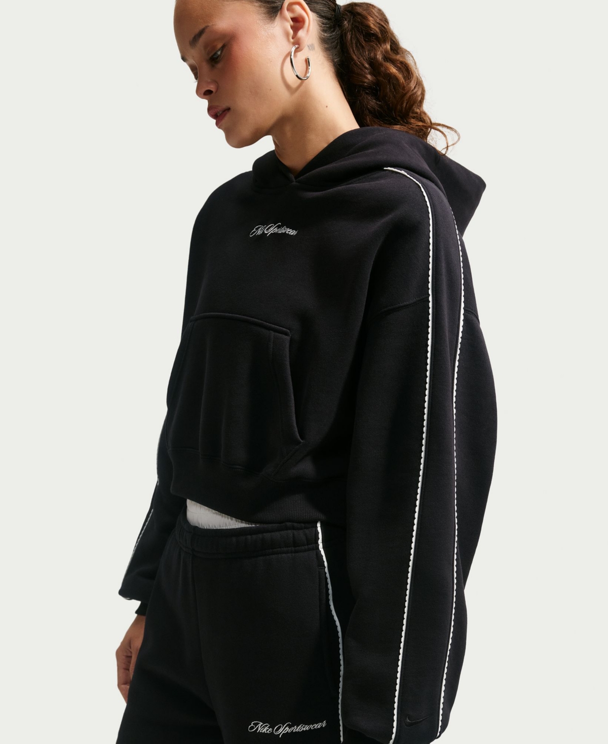 Nike Studio Fleece Women's Oversized Scallop-Trim Hoodie