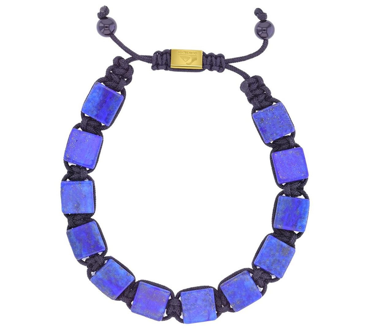 Quiksilver Men's 18k Gold-Plated Steel Lapis Adjustable Bracelet