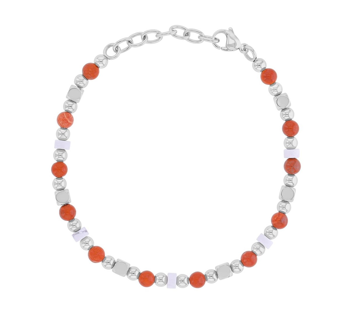 Quiksilver Men's Platinum-Plated Cubic Marble Bracelet