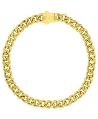 Men's Miami 18k Yellow Gold-Plated Cuban Chain Bracelet