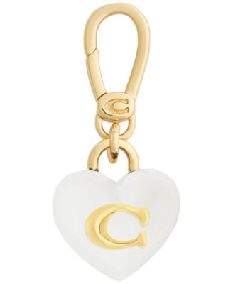White Collectible Signature C Heart Jewelry Charm