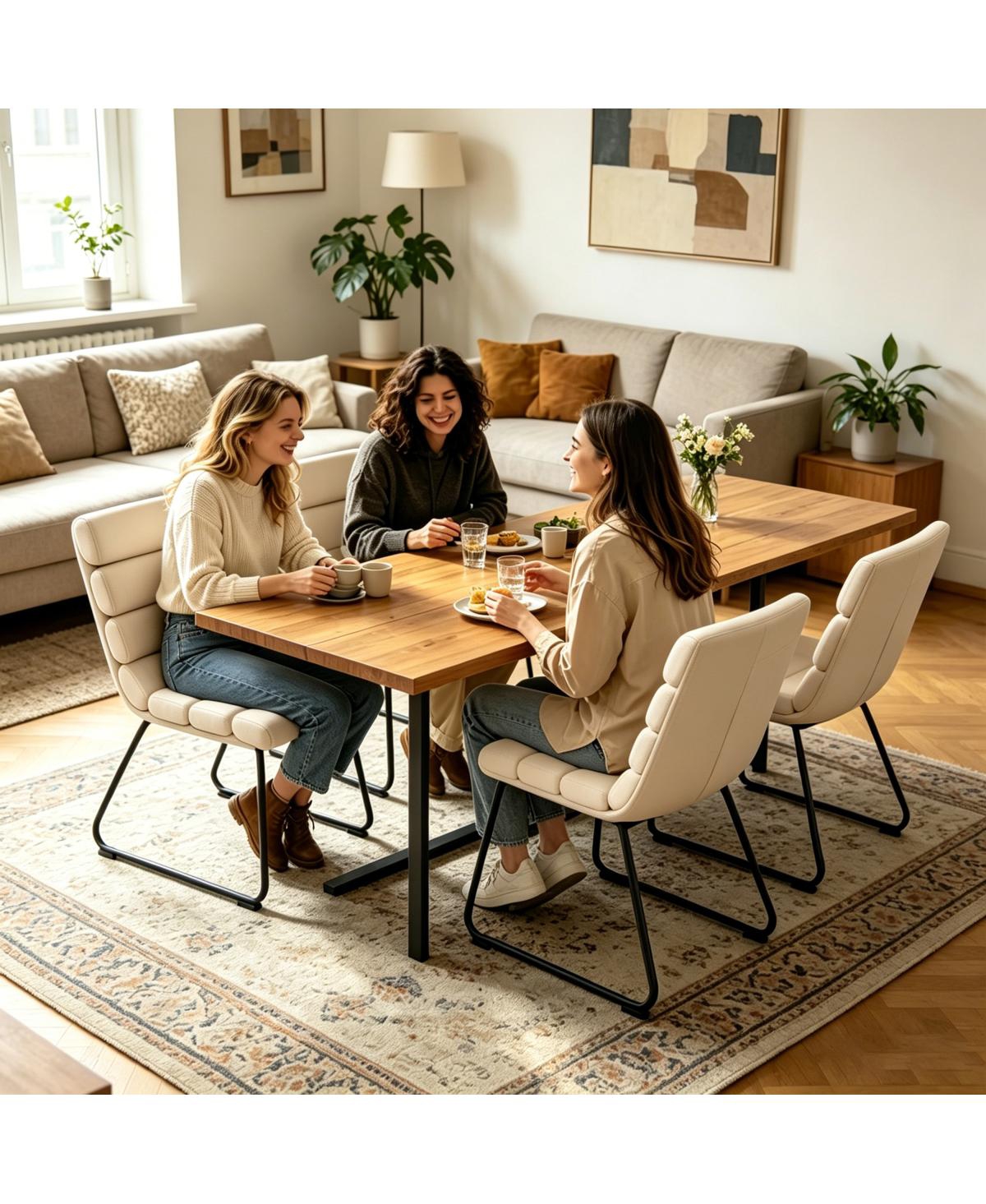 Streamdale Furniture Modern 2-Piece Dining Chair Set with Comfortable Backrest